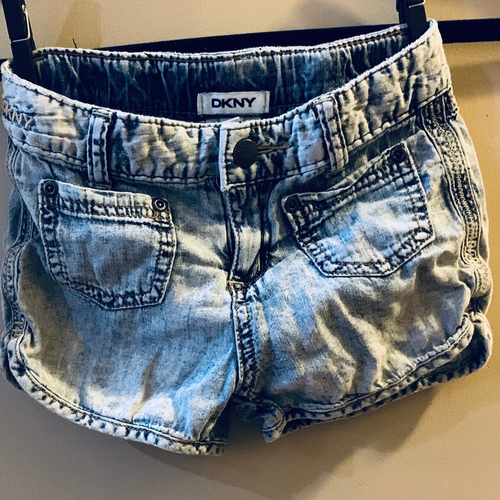 Girls stonewash denim shorts